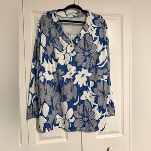 Sweetnight Women's Fall Long Sleeve Floral Print Tunic Top